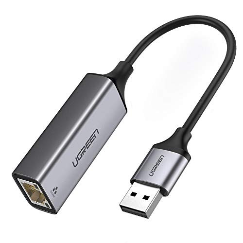 UGREEN USB Ethernet Adapter Aluminum USB 3.0 to Network Gigabit RJ45 LAN 10/100/1000 Mbps Adapter Converter for Nintendo Switch, MacBook, Mac Pro Mini, iMac, XPS, Surface Pro, Notebook, PC