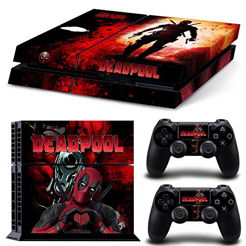 ZoomHit Ps4 Playstation 4 Console Skin Decal Sticker DeadPool Custom + 2 Controller Skins Set