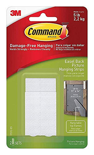 Command Easel Back Picture Hanging Sets of Medium Strips and 2 spacers, 2-Pack