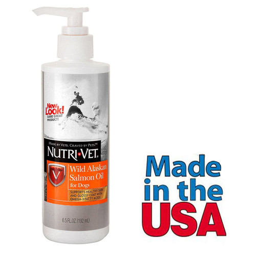 Wild Alaskan Salmon Oil Dog Supplement Made in USA from Nutri-Vet