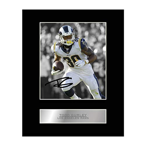 Todd Gurley Signed Mounted Photo Display Los Angeles Rams #1 NFL Autographed Gift Picture Print