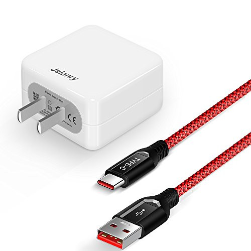 Jelanry OnePlus 7 Dash Charger & USB C Dash Cable, 6.6ft Rapidly Charging Cable Dash Charging Cord Braided Fast Data Syncing Type C Charger & Cable for OnePlus 7 OnePlus 6T 6 5T 5 3 3T Red