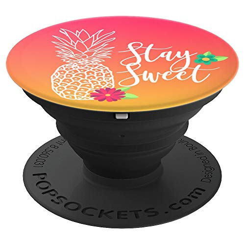 Pineapple Coral Pink Sunset Ombre Gradient - PopSockets Grip and Stand for Phones and Tablets