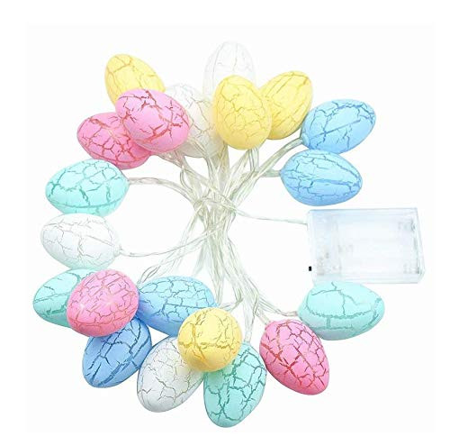 Astra Gourmet 20 Easter Eggs LED String Lights Battery Operated Fairy String Lights Easter Decorations for Home Easter Tree Upstairs Banister Party 10ft