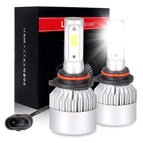 ECCPP 9006 LED Headlight Bulb Hi/Lo Beam White Headlamp Conversion Kit - 80W 6000K 9600Lm - 1 Year Warranty(Pack of 2)