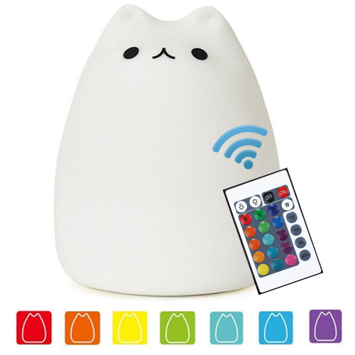 Cat Lamp, NeoJoy Remote Control Silicone Kitty Night Light for Kids Toddler Baby Girls Rechargeable Cute Kawaii Nightlight Cat Lamp, NeoJoy Remote Control Silicone Kitty Night Light for Kids Toddler Baby Girls Rechargeable Cute Kawaii Nightlight