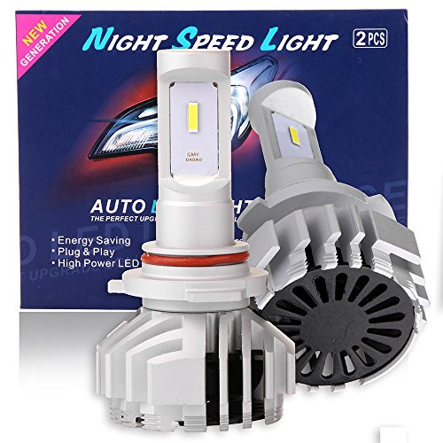 Led Headlight Bulb, ECCPP 9006 LED Headlight Bulb Super Bright Cree White Light LED Headlight Kit High Low Beam - 9600Lm 80W 6000K Focus Light - 3 Year Warranty (Pack of 2)