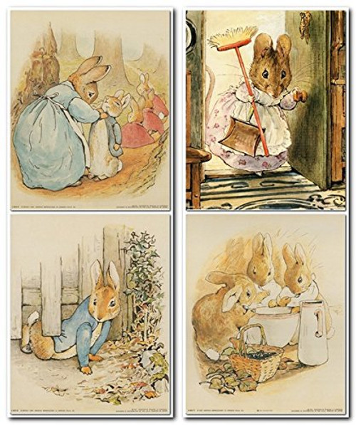 Impact Posters Gallery The Tale of Peter Rabbit Beatrix Potter Kids Room Four Set 8x10 Wall Decor Art Print Poster Impact Posters Gallery The Tale of Peter Rabbit Beatrix Potter Kids Room Four Set 8x10 Wall Decor Art Print Poster