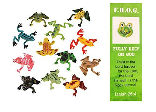Mini Vinyl Frogs With Frog Bookmark (1 Pack of 72)