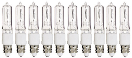 10 Pcs of 75 Watt E11 Base Mini Candelabra, Halogen Light Bulb, 120 Volts, 120V 75W