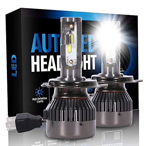 ECCPP H4 LED Headlight Bulb Hi/Lo Beam White Headlamp Conversion Kit - 80W 6000K 9600Lm 24xCSP Chips - 1 Year Warranty(Pack of 2) ECCPP H4 LED Headlight Bulb Hi/Lo Beam White Headlamp Conversion Kit - 80W 6000K 9600Lm 24xCSP Chips - 1 Year Warranty(Pack of 2)