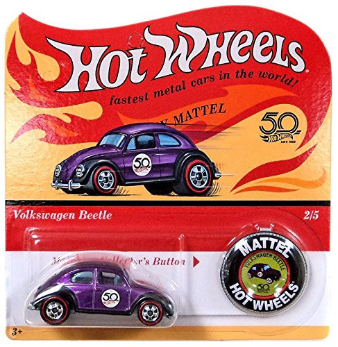 Hot Wheels 2018 50th Anniversary Originals 2/5 - Volkswagen Beetle (Purple) with Button