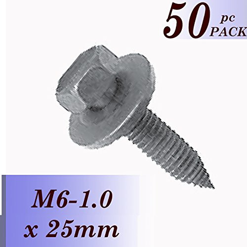 Boltman 6-1.0 X 25MM Hex Head SEMS 17MM OD - Phosphate (50pkg)