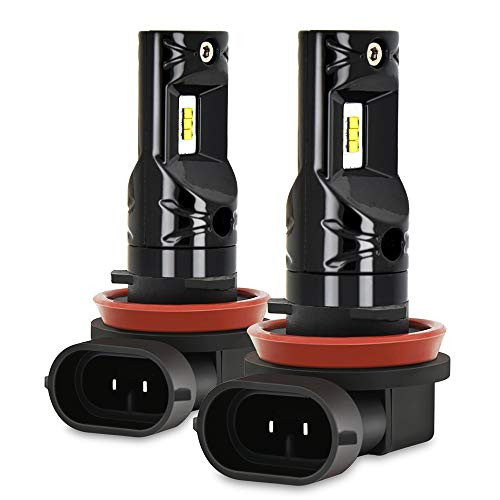 AUXITO H11 LED Fog Light H8 H9 H16 LED Bulbs 1:1 Halogen Bulb Design with Super Bright CSP Chips for Fog Light or DRL, 6000K Cool White (Pack of 2)