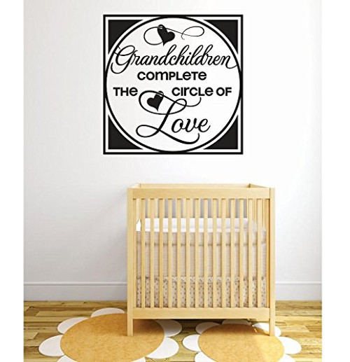 Design with Vinyl RE 3 C 2372 Grandchildren Complete The Circle of Love Image Quote Vinyl Wall Decal Sticker, 20 x 20", Black Design with Vinyl RE 3 C 2372 Grandchildren Complete The Circle of Love Image Quote Vinyl Wall Decal Sticker, 20 x 20", Black