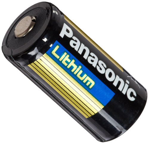 Panasonic CR123A-12PK Lithium 3V Photo Lithium Battery, 0.67' Diameter x 1.36' H (17.0 mm x 34.5 mm), black/Gold/Blue (Pack of 12)