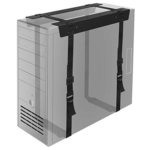 1home Economical CPU Holder Under Desk PC CPU Holder Computer Case Holder Adjustable Straps Computer Tower Mount Bracket