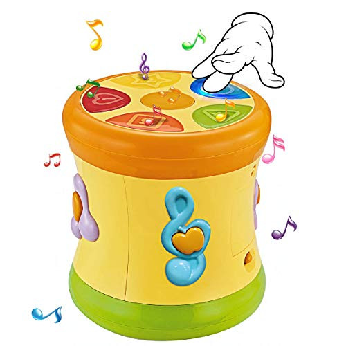 Baby Activity Drum Musical Toys - Double Sid Electronic Music& Sound with Lights Learning Educational Toy for Baby & Toddler for 1 2 3 Year Old Boys and Girls Baby Activity Drum Musical Toys - Double Sid Electronic Music& Sound with Lights Learning Educational Toy for Baby & Toddler for 1 2 3 Year Old Boys and Girls