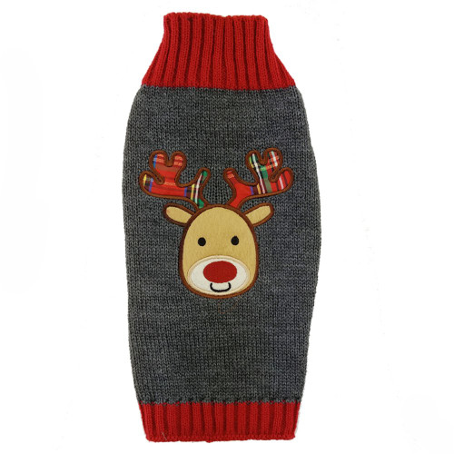 WORDERFUL Dog Christmas Sweater Pet Xmas Reindeer Winter Warm Sweaters Dog Cat Holiday Clothes