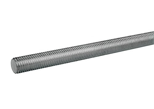 18-8 Stainless Steel Fully Threaded Rod, 3/8"-16 Thread Size, 24" Length, Right Hand Threads