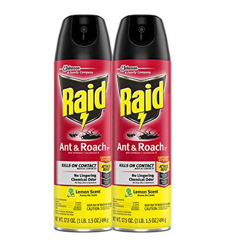 Raid Ant & Roach Killer Lemon Scent, 17.5 OZ (Pack - 2)