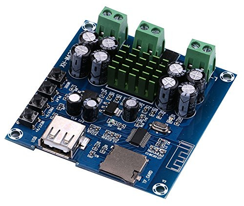 Bluetooth Amplifier Board, Yeeco Digital Amplifier Wireless BT 3.0/4.0/4.1 Audio Amp Board 2.0 Channel 50W+50W HiFi Headphone 2 Channel 50W+50W Small Amplifier, DIY Sound System Component