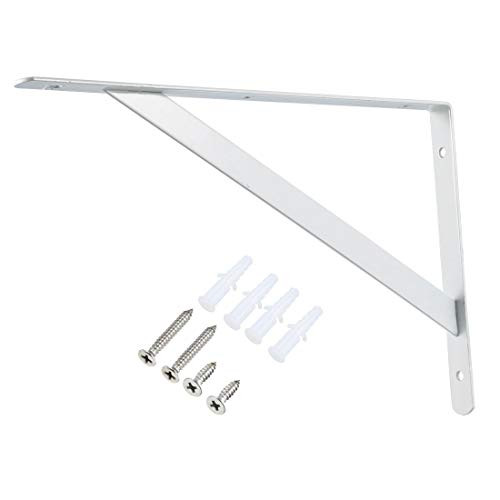 uxcell Shelf Bracket 250lbs Heavy-Duty 10-inch x 6.3-inch Solid Right Angle Brackets 4pcs