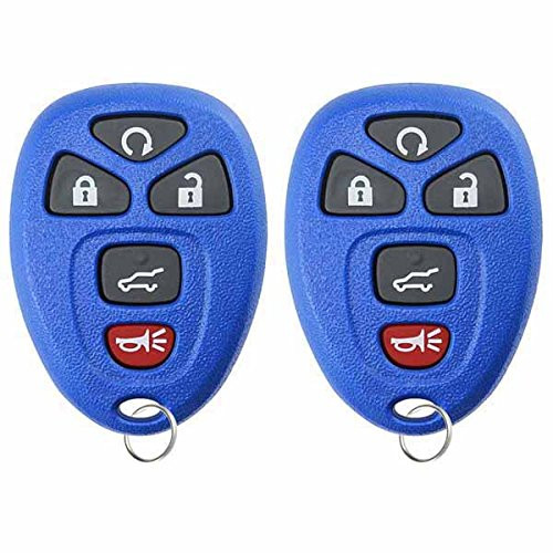 KeylessOption Keyless Entry Remote Control Car Key Fob Replacement 15913415 -Blue (Pack of 2)