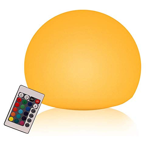 LED Mood Light for Kids, Led Globe Light 4.7" Mood Ball with Remote Light Up Ball - Multi Colors, Rechargeable & Cordless - Color Changing Night Light Eye Caring LED Nursery Lamp - White Surface