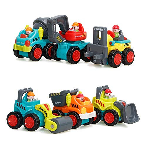Baby Cars Early Education Toys - Happytime Baby Pocket Construction Vehicles Trucks, Bulldozer,Cement Mixer, Dumper, Forklift, Excavator and Road Roller Toy Sets for 12 Month+ Old Infant Toddlers Baby Cars Early Education Toys - Happytime Baby Pocket Construction Vehicles Trucks, Bulldozer,Cement Mixer, Dumper, Forklift, Excavator and Road Roller Toy Sets for 12 Month+ Old Infant Toddlers