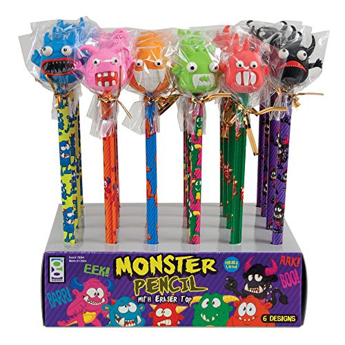 Raymond Geddes Monster Wood Lead Pencil with Eraser Topper 24/Dsp (70184)