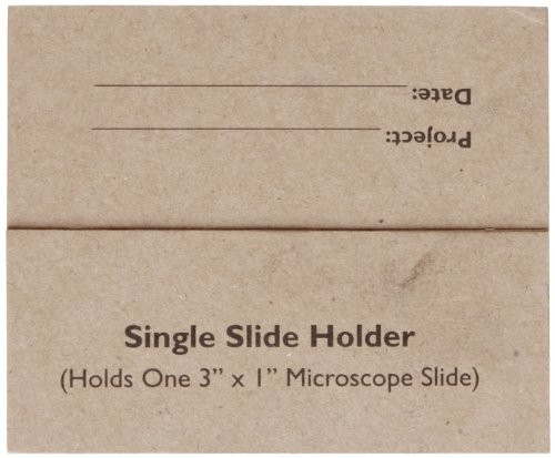 Heathrow Scientific HD9903 Heavy Cardboard Slide Mailer with Thumb Groove, 1 Place, 95mm Length x 40mm Width x 5mm Height (Pack of 25)