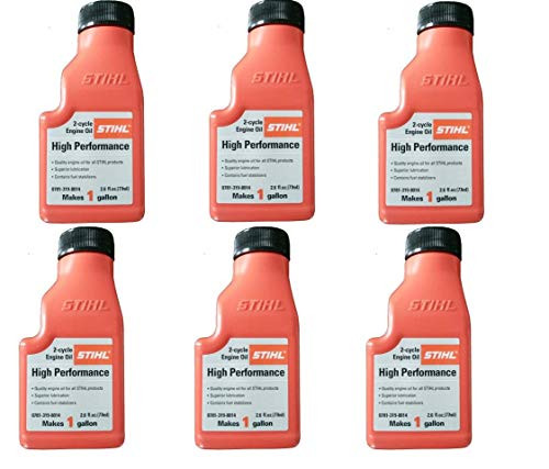STIHL 0781 319 8008 2.6 Ounce High Performance 2 Cycle Engine Oil, 6 Pack