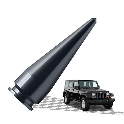 Elitezip Antenna Compatible with Jeep JK Wrangler 2007-2017 | Optimized AM/FM Reception with Tough Material | 2 Inches - Carbon Black