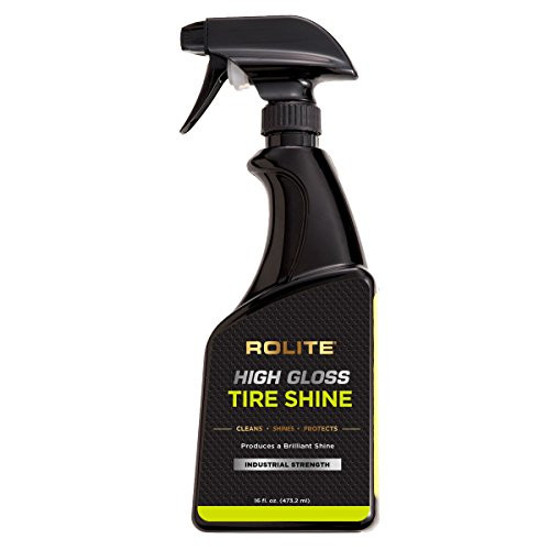 Rolite High Gloss Tire Shine (16 fl. oz.) for The Deep, Black Wet Look a Tire Dressing That Keeps The Tires Black Longer Rolite High Gloss Tire Shine (16 fl. oz.) for The Deep, Black Wet Look a Tire Dressing That Keeps The Tires Black Longer