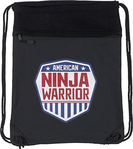 American Ninja Warrior Cinch Backpack - Black - Official ANW Gear - Perfect Gift for ANW Fans
