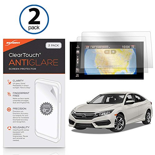 Honda 2017 Civic (7 in) Screen Protector, BoxWave [ClearTouch Anti-Glare (2-Pack)] Anti-Fingerprint Matte Film Skin for Honda 2017 Civic (7 in)