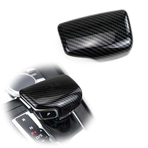 GTINTHEBOX Carbon Fiber Pattern ABS Gear Shift Knob Cover Sticker Trim Decoration For 2017-up Audi A4L A5 Q7 & 2018 Audi Q5L