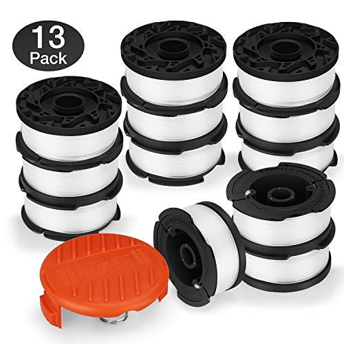Eventronic Line String Trimmer Replacement Spool, 30ft 0.065" Autofeed Replacement Spools for Black+Decker String Trimmers (12-Line Spool + 1 Cap+1 Spring)