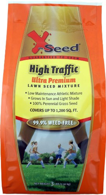 X-Seed Ultra Premium High Traffic Lawn Seed Mixture, 3-Pound