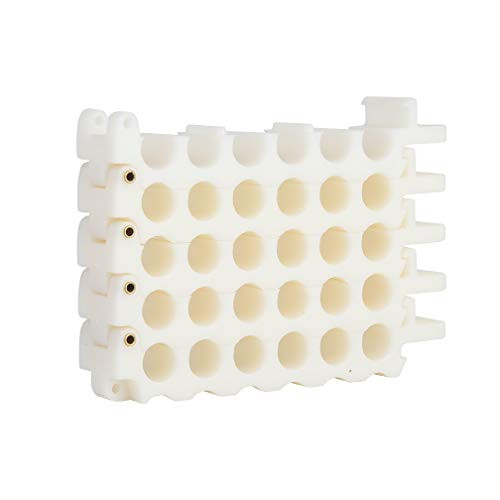 Cable Comb Tool 24-Hole Cable Dresser, Bundler and Organizing Tool for Data Center, Server Rooms and Machine Room Wire Management and Organizer (6 holes x 4 rows, White)