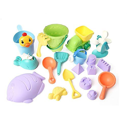 NeatoTek 19 PCs Soft Plastic Kids Beach Sand Toys Set Sand Water Wheel, Beach Molds, Dump Truck Duck Bucket Beach Shovel Tool Kit, Sandbox Toys for Toddlers, Kids Outdoor Toys NeatoTek 19 PCs Soft Plastic Kids Beach Sand Toys Set Sand Water Wheel, Beach Molds, Dump Truck Duck Bucket Beach Shovel Tool Kit, Sandbox Toys for Toddlers, Kids Outdoor Toys