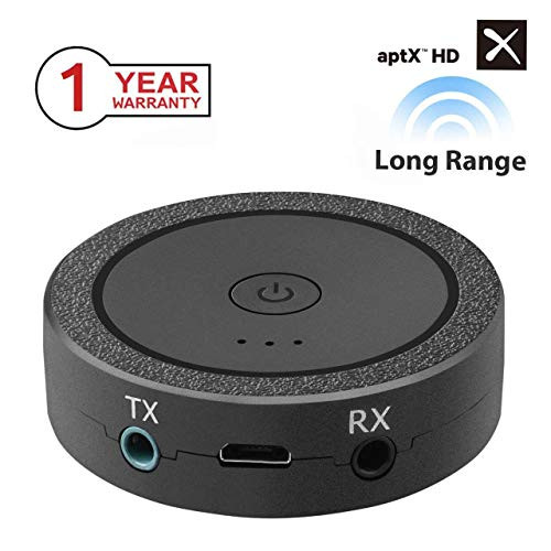 Wireless Bluetooth Transmitter V4.2 Portable USB Bluetooth Adapter Wireless Transmitter Connected to 3.5mm Audio Receiver Devices Low Latency Paired for PC TV Headphones Home Stereo Music