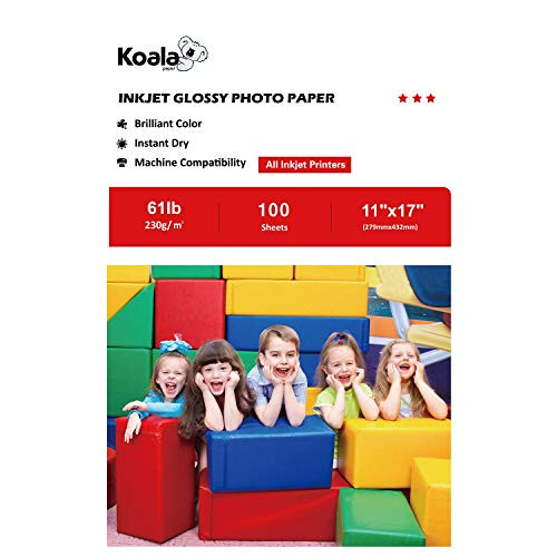 Koala Photo Paper High Glossy 11x17 Inches 230gsm 100 Sheets Compatible with All Inkjet Printer