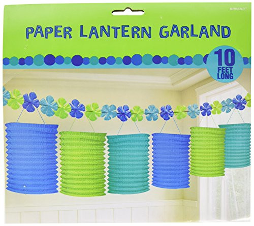 amscan Lantern with Flowers Party Garland, 10', 6 Ct.