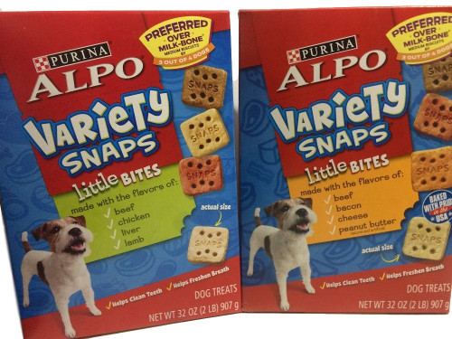 Alpo Variety Snaps Little Bites Beef, Bacon, Cheese, Lamb, Chicken, Liver and Peanut Butter Flavors - 32 Oz. (Pack of 2) Alpo Variety Snaps Little Bites Beef, Bacon, Cheese, Lamb, Chicken, Liver and Peanut Butter Flavors - 32 Oz. (Pack of 2)