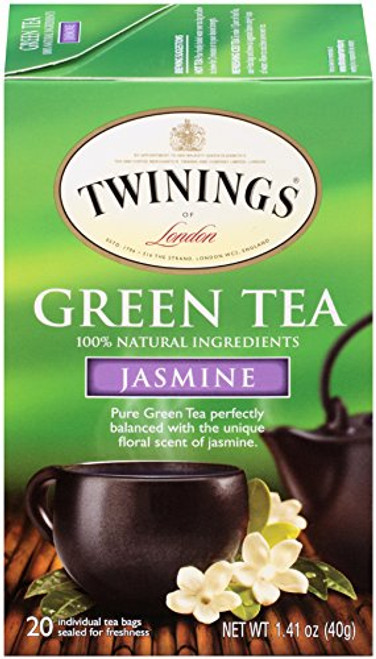 Twinings of London Jasmine Green Tea Bags, 20 Count (Pack of 6) Twinings of London Jasmine Green Tea Bags, 20 Count (Pack of 6)