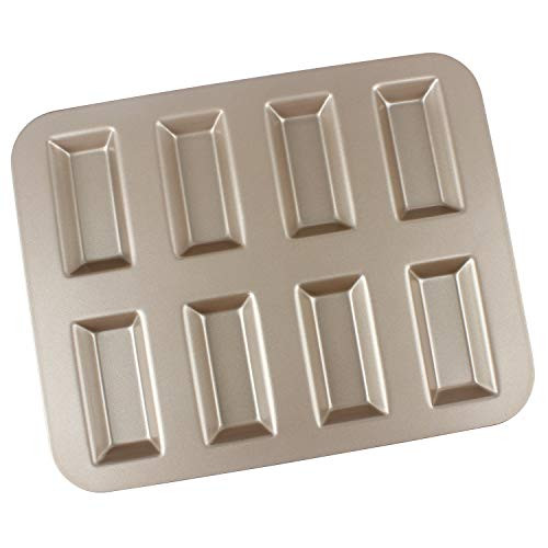 MyLifeUNIT Nonstick Financier Mold Pan, Carbon Steel Mini Loaf Pan with 8-Cavity MyLifeUNIT Nonstick Financier Mold Pan, Carbon Steel Mini Loaf Pan with 8-Cavity