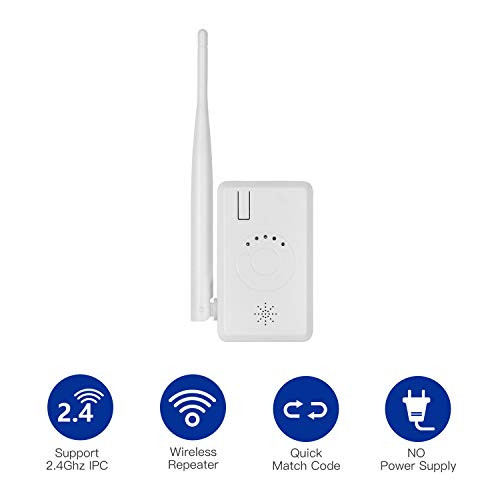 WiFi Range Extender SMONET Wireless Security Camera System, No Power Supply