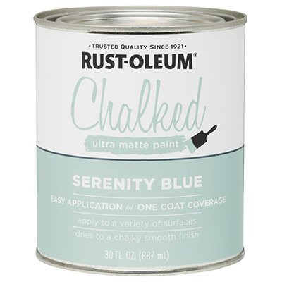 Rust-Oleum 285139 Chalked Paint, Serenity Blue, 30-oz.